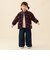 【洗濯機で洗える】ジャカード ボア ブルゾン 2026FW（90～140cm）人気 プチプラ 花柄 ハート柄 冬アウター 通園 通学