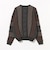 レトロ ジャカード クルーネックニット