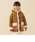 フェイクムートン コート 2026FW (90～150cm) ふわふわ あったか キャメル キッズ服