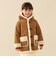 フェイクムートン コート 2026FW (90～150cm) ふわふわ あったか キャメル キッズ服