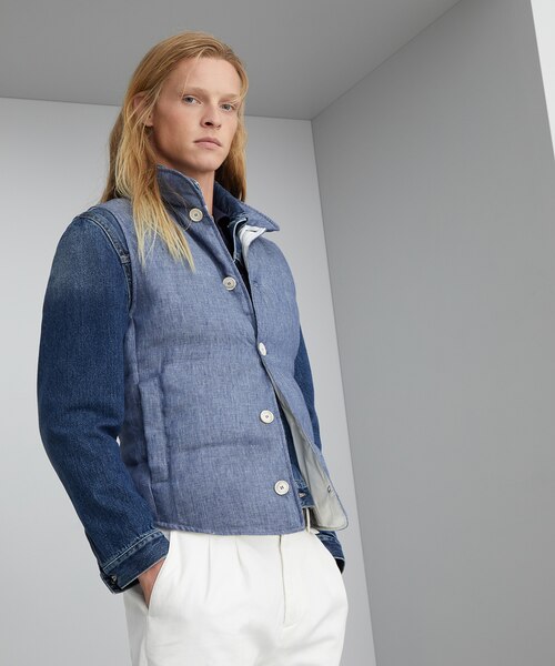 ブルネロクチネリ　リネンダウンベスト　XS リネンダウンベスト｜ブルネロ クチネリのアウトレット通販｜三井