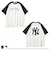 【大人向けサイズあり】【MLB】チームロゴプリントラグランスリーブ半袖Tシャツ