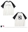 【大人向けサイズあり】【MLB】チームロゴプリントラグランスリーブ半袖Tシャツ