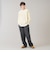 【大人向けサイズあり】裏毛・ピグメント加工刺繍ロゴワイドパンツ