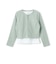 ノーカラーZIPカーデTシャツセット