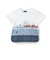 海と電車切替半袖Tシャツ