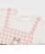 【MOOMIN】チェックサロペット風半袖カバーオール