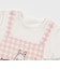 【MOOMIN】チェックサロペット風半袖カバーオール