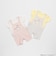 【MOOMIN】チェックサロペット風半袖カバーオール