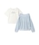 ラメメッシュニット＆半袖Tシャツセット