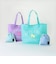 エナメルワッペンつきマットPVCトートBAG【SWIM】