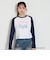 【ケアベア】【綿100％】ラグランクロップド長袖Tシャツ