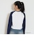 【ケアベア】【綿100％】ラグランクロップド長袖Tシャツ