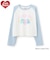 【ケアベア】【綿100％】ラグランクロップド長袖Tシャツ