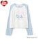 【ケアベア】【綿100％】ラグランクロップド長袖Tシャツ