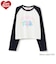 【ケアベア】【綿100％】ラグランクロップド長袖Tシャツ