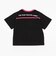 グラデプリント背中開き半袖Tシャツ