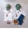 オーガニックコットン アニマルスポーツアップリケロンパース