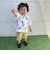 裏メッシュ配色ハーフパンツ