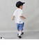 【MLB】カットデニムハーフパンツ