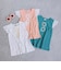 接触冷感 サングラスモチーフ袖レースTシャツ