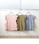 【型崩れしないやわらかコットン】フリル＆ギャザーデザインTシャツ