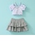 【SWIM】【水着】【UV加工】ギンガムチェックたっぷりギャザーセパレート【子供服】【キッズ】【女の子】