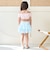 【SWIM】【水着】【UV加工】ギンガムチェックたっぷりギャザーセパレート【子供服】【キッズ】【女の子】