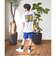 【大人向けサイズあり】天竺・ドロップショルダーバックプリントポップロゴ半袖Tシャツ
