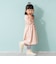 ロゴプリントシャーリング半袖ワンピース