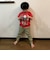 お祭りおめんプリントTシャツ