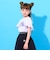 フラワー転写プリントTシャツ