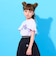 フラワー転写プリントTシャツ