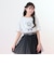 【Cuugal掲載】【接触冷感】袖レースアップリボンチェリーTシャツ
