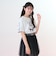 【Cuugal掲載】【接触冷感】袖レースアップリボンチェリーTシャツ