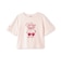 【Cuugal掲載】【接触冷感】袖レースアップリボンチェリーTシャツ