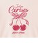 【Cuugal掲載】【接触冷感】袖レースアップリボンチェリーTシャツ