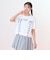 【ニコ☆プチ掲載】袖パフレースアップTシャツ