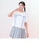 【ニコ☆プチ掲載】袖パフレースアップTシャツ