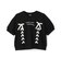【ニコ☆プチ掲載】袖パフレースアップTシャツ