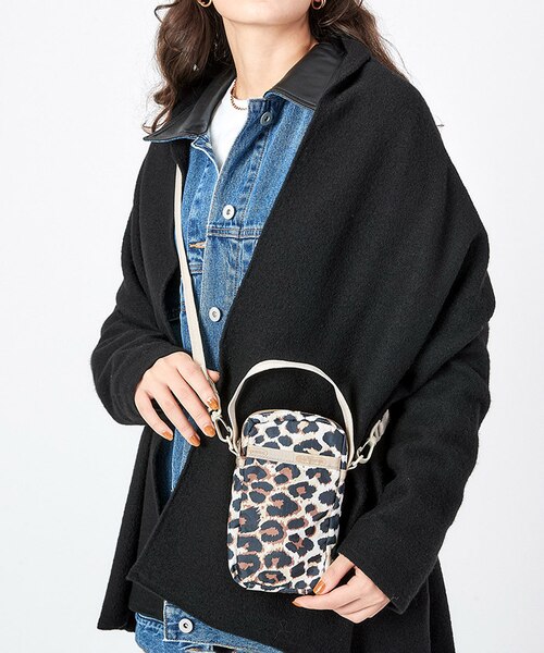 【美品】フラクセンレオパード　ミニダッフル MINI PHONE CROSSBODY フラクセンレオパード｜レスポートサック
