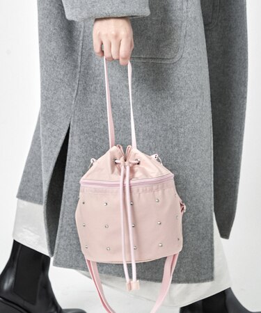 BUCKET W STONES ビジューピンク｜レスポートサックのアウトレット通販 