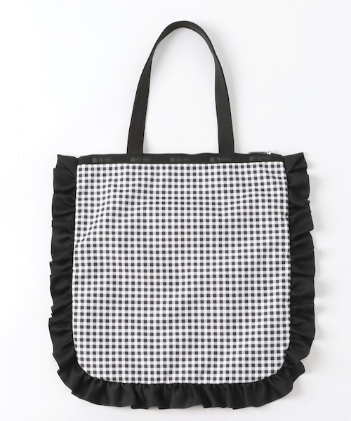 RUFFLE TOTE ギンガムチェックノワールラッフル