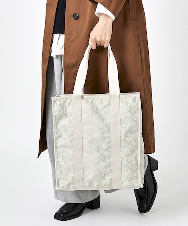 LG WEB BOOK TOTE モノグラムジャカード アイボリー｜レスポートサック 