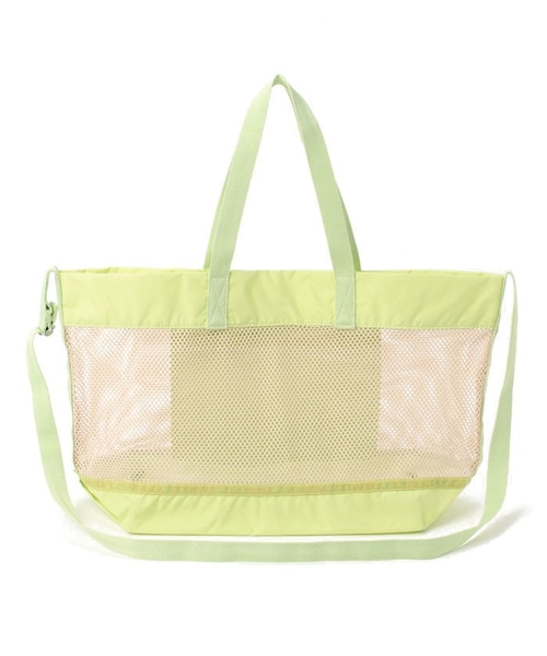 LeSportsac メッシュバッグ ホワイト 美品！完売品 LeSportsac トートバッグ MED NET TOTE BAG フィッシュネット