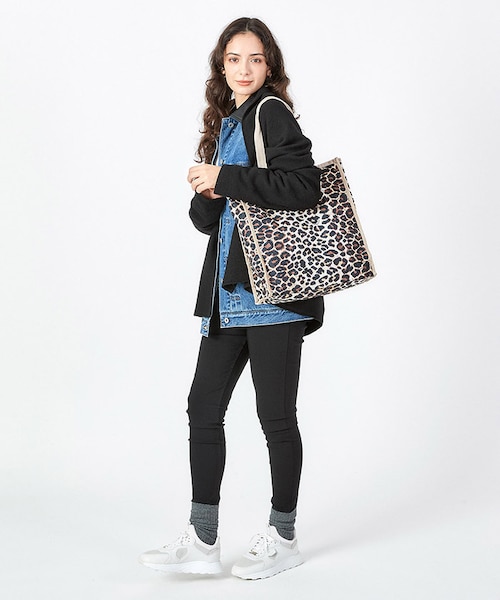 LG BOOK TOTE フラクセンレオパード｜レスポートサックの