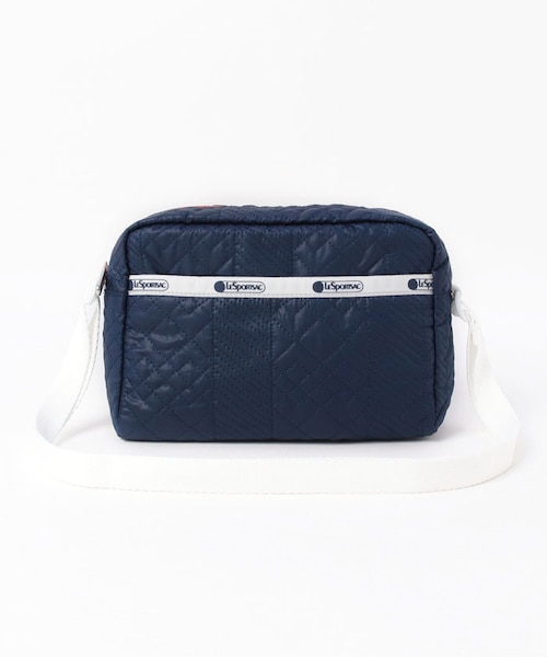 『美品』LESPORTSACネイビー キルティング ショルダーバッグ LeSportsac（レスポートサック）の「HELMET BAG ネイビーキルト