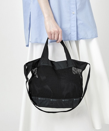 MESH SMALL TOTE ブラックメッシュ｜レスポートサックのアウトレット 