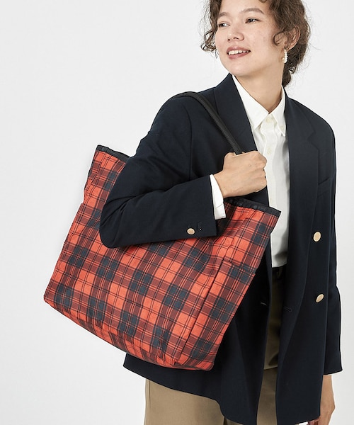 LARGE 2 WAY TOTE レッドタータン/ブラック｜レスポートサックの