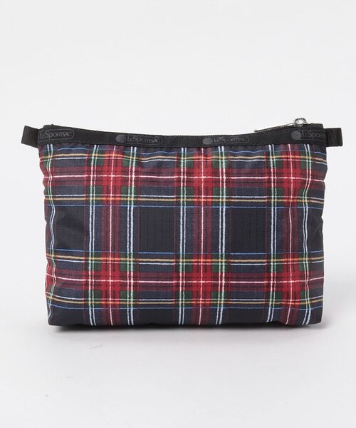 未使用 レスポートサック タータンチェック ポーチ COSMETIC CLUTCH ネイビータータン｜レスポートサックの